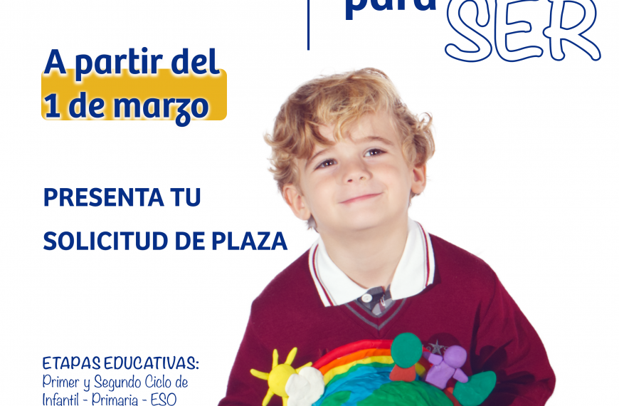 El proceso de escolarización para el curso 25-26 permanecerá abierto entre los días 1 y 31 de marzo, ambos días inclusive