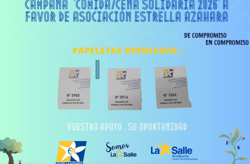 Sorteo Cena Solidaria Estrella Azahara
